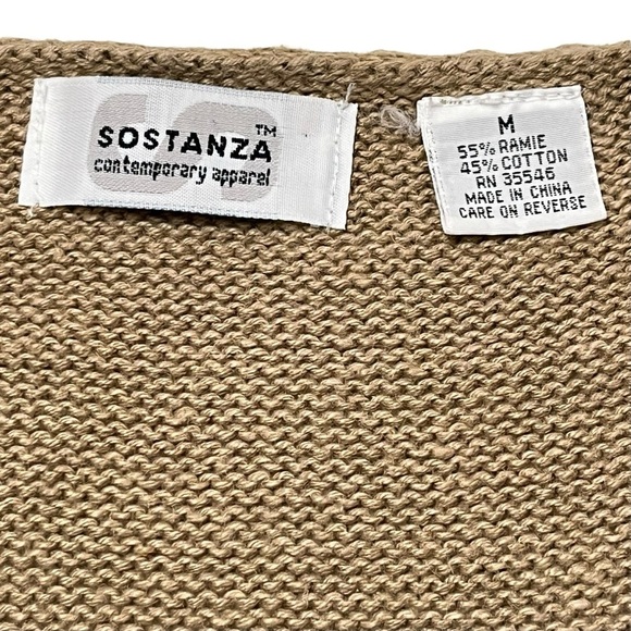 Vintage 90’s Cottagecore Crocheted Beige Sweater Vest Size Medium - Picture 3 of 6